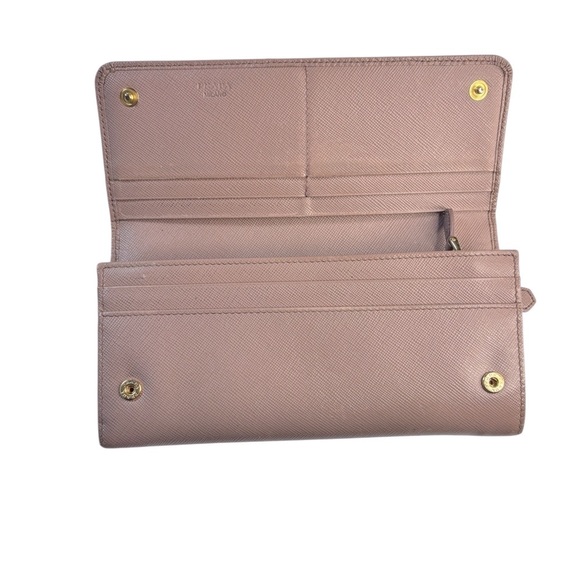 Prada Saffiano Leather Continental Wallet – Mauve - Picture 11 of 15